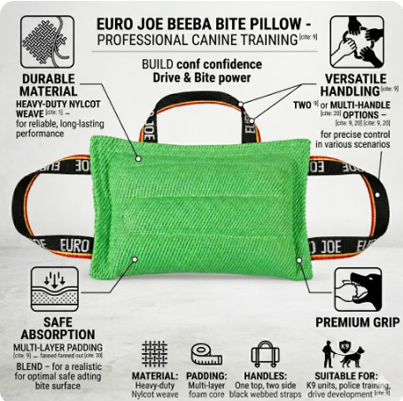 Euro Joe Flat Bite Pillow, Nylcot
