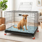 Petarchi Wire Crate with Stand and Wheels