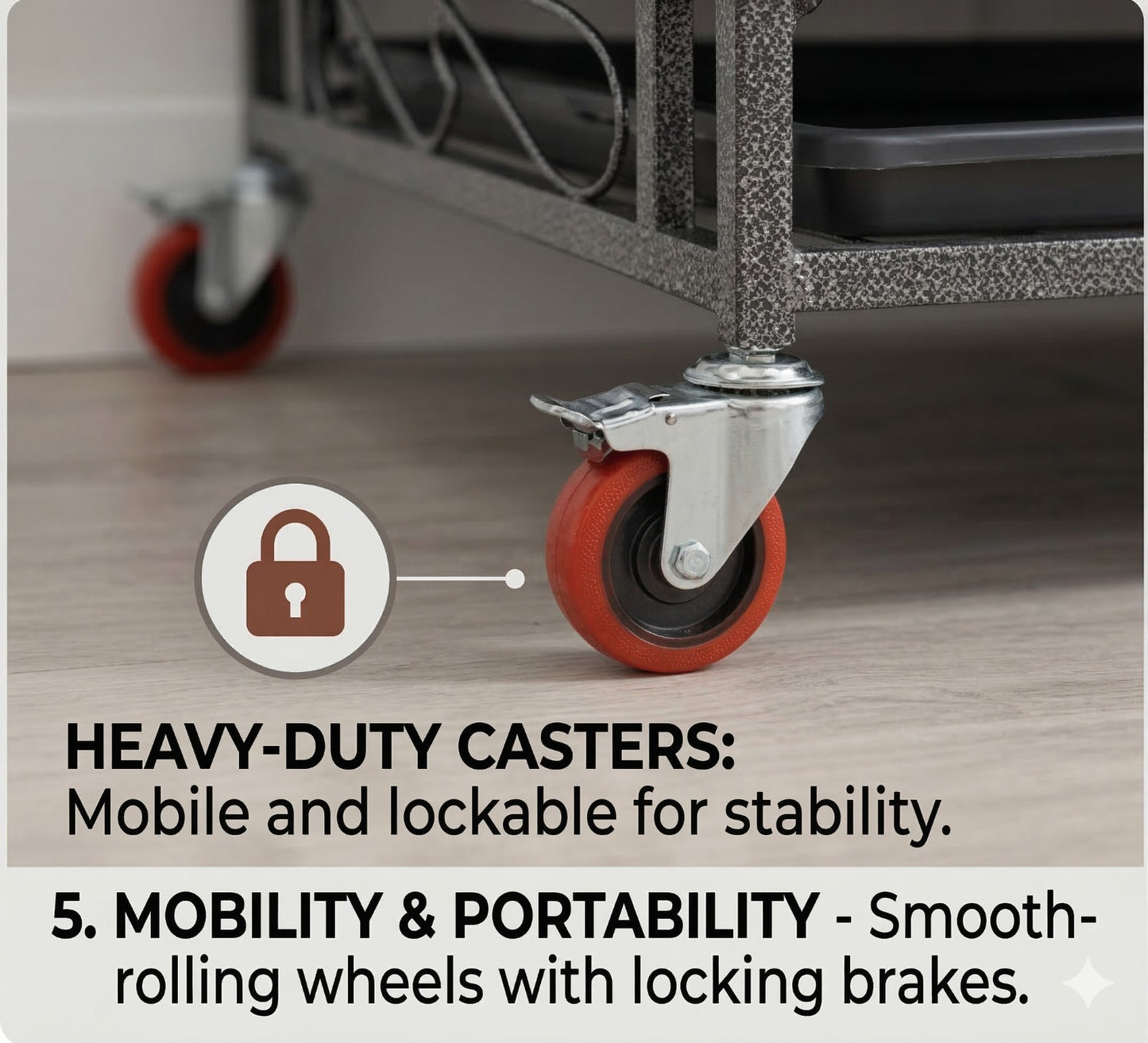 Petarchi Wire Crate with Stand and Wheels