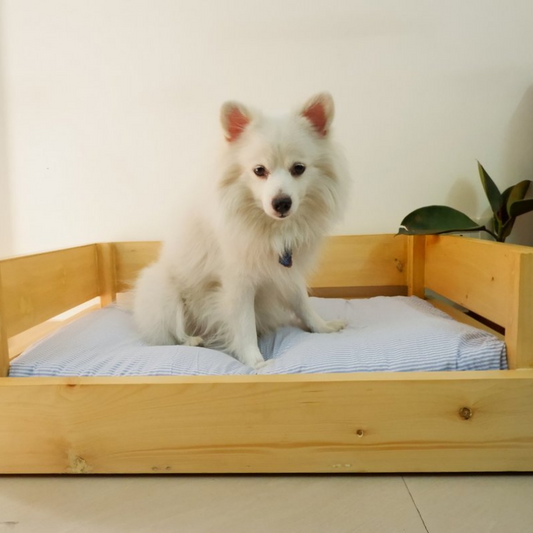 Petarchi Cooper Dog Bed (Natural Wood)