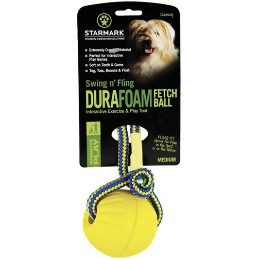 Starmark Swing 'n Fling DuraFoam Ball Dog Toy