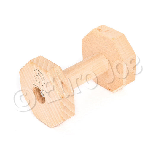 Euro Joe Wooden Dumbbell with Wire Rod, 650gm
